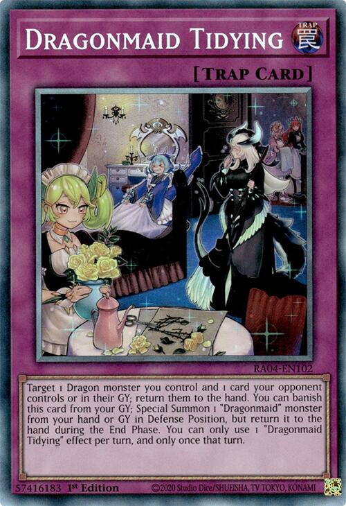 Dragonmaid Tidying [RA04-EN102] Prismatic Collector's Rare | Gear Gaming Fayetteville