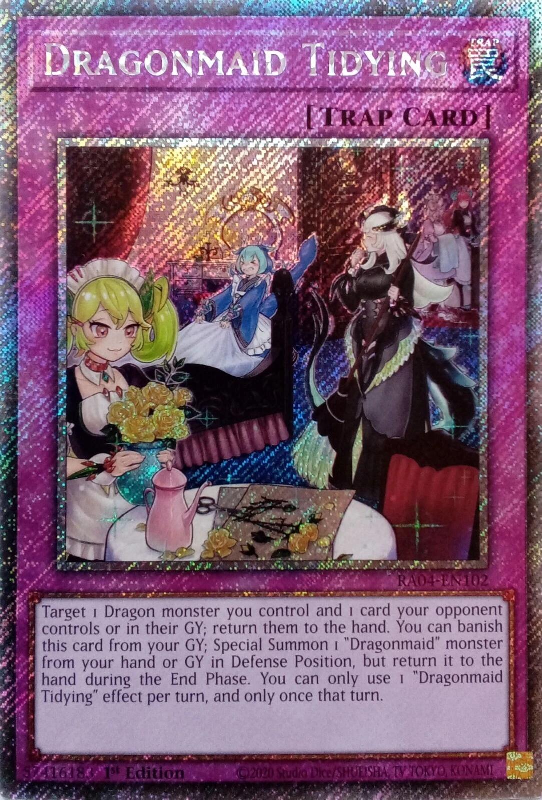 Dragonmaid Tidying [RA04-EN102] Platinum Secret Rare | Gear Gaming Fayetteville