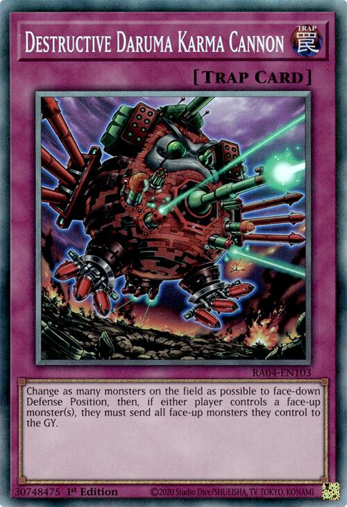 Destructive Daruma Karma Cannon [RA04-EN103] Prismatic Collector's Rare | Gear Gaming Fayetteville