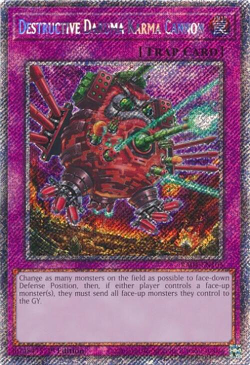 Destructive Daruma Karma Cannon [RA04-EN103] Platinum Secret Rare | Gear Gaming Fayetteville