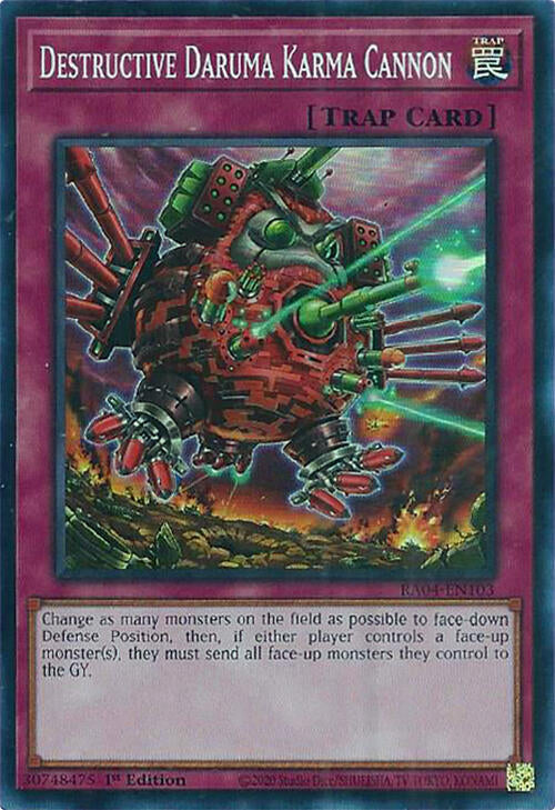 Destructive Daruma Karma Cannon [RA04-EN103] Super Rare | Gear Gaming Fayetteville
