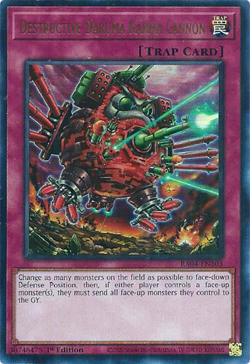 Destructive Daruma Karma Cannon [RA04-EN103] Ultra Rare | Gear Gaming Fayetteville