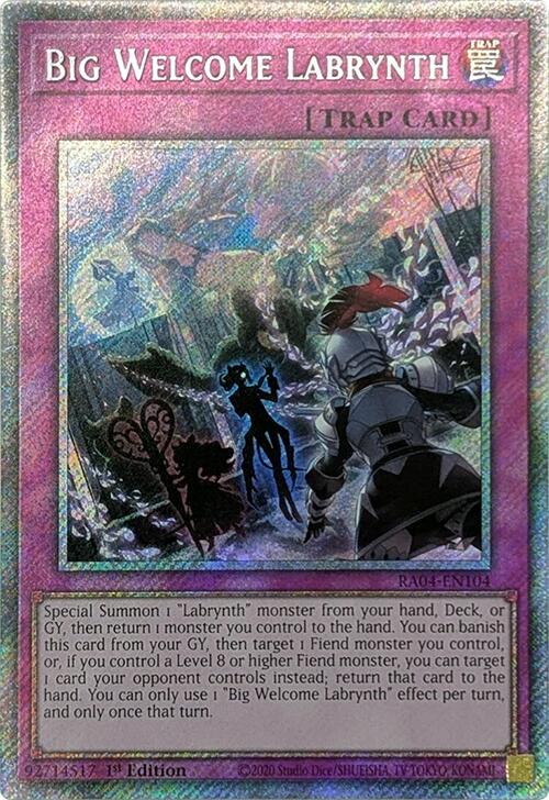 Big Welcome Labrynth [RA04-EN104] Platinum Secret Rare | Gear Gaming Fayetteville