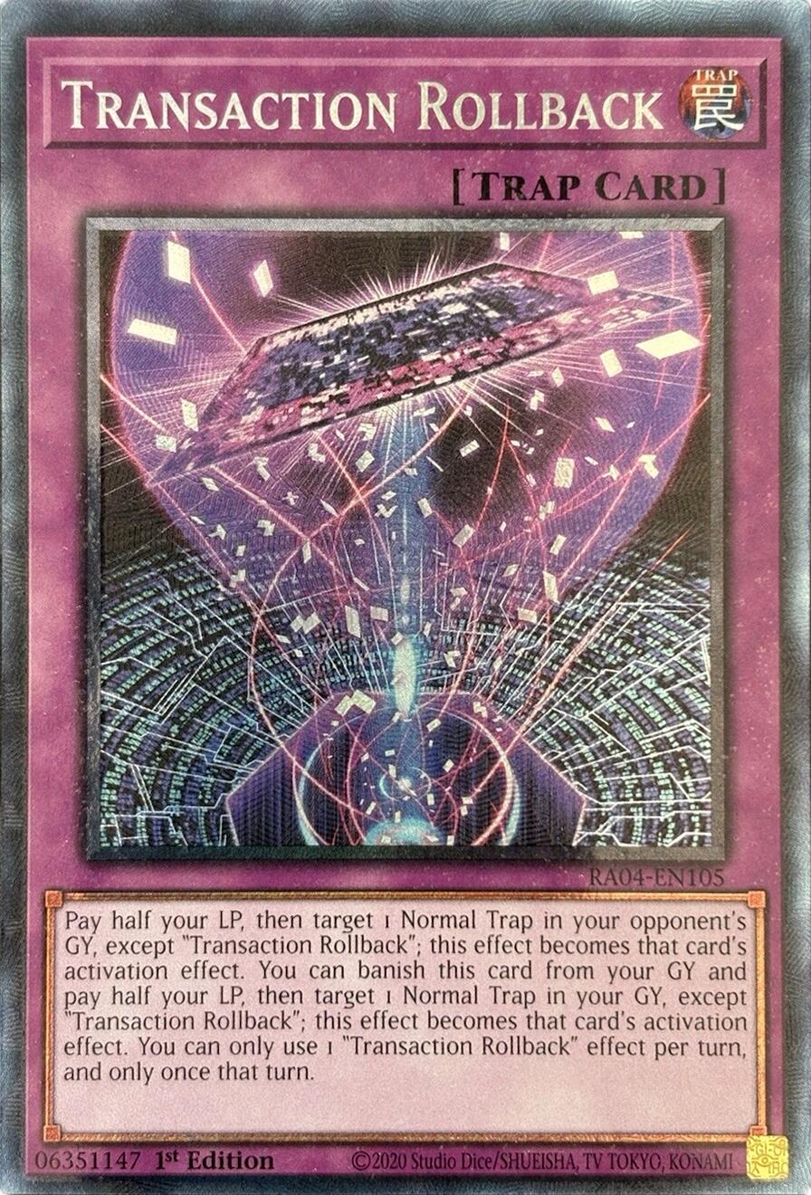 Transaction Rollback [RA04-EN105] Prismatic Collector's Rare | Gear Gaming Fayetteville