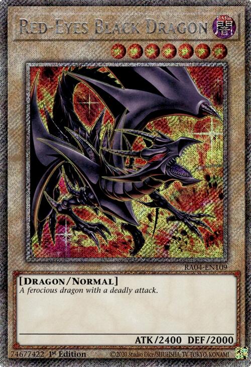 Red-Eyes Black Dragon (8th Art) [RA04-EN109] Platinum Secret Rare | Gear Gaming Fayetteville