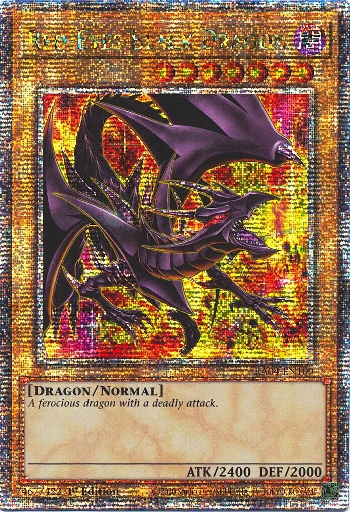 Red-Eyes Black Dragon (8th Art) [RA04-EN109] Quarter Century Secret Rare | Gear Gaming Fayetteville