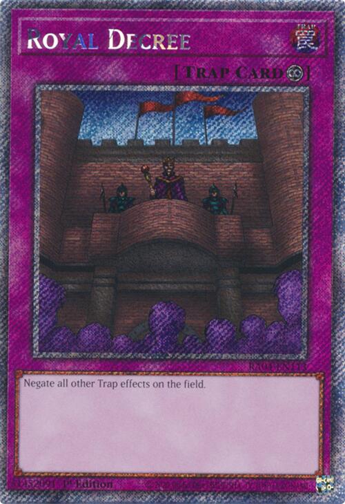 Royal Decree [RA04-EN113] Platinum Secret Rare | Gear Gaming Fayetteville