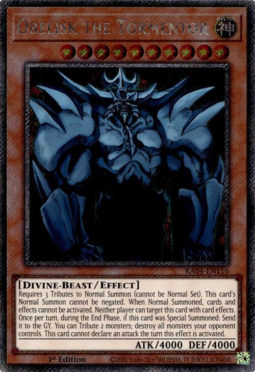 Obelisk the Tormentor [RA04-EN116] Platinum Secret Rare | Gear Gaming Fayetteville