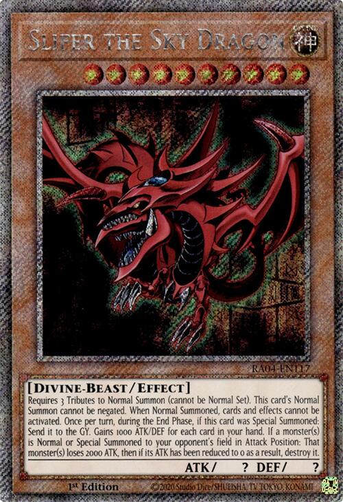 Slifer the Sky Dragon [RA04-EN117] Platinum Secret Rare | Gear Gaming Fayetteville