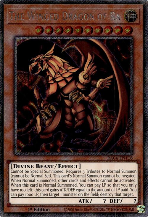 The Winged Dragon of Ra [RA04-EN118] Platinum Secret Rare | Gear Gaming Fayetteville