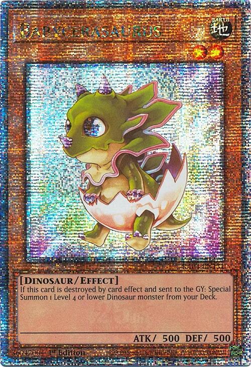 Babycerasaurus [RA04-EN131] Quarter Century Secret Rare | Gear Gaming Fayetteville