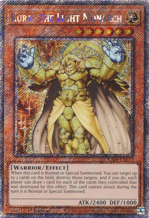 Kuraz the Light Monarch [RA04-EN133] Platinum Secret Rare | Gear Gaming Fayetteville