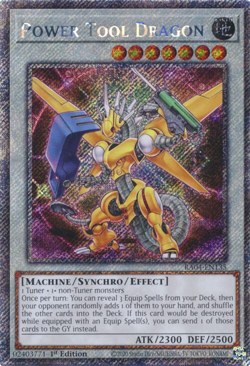 Power Tool Dragon [RA04-EN135] Platinum Secret Rare | Gear Gaming Fayetteville