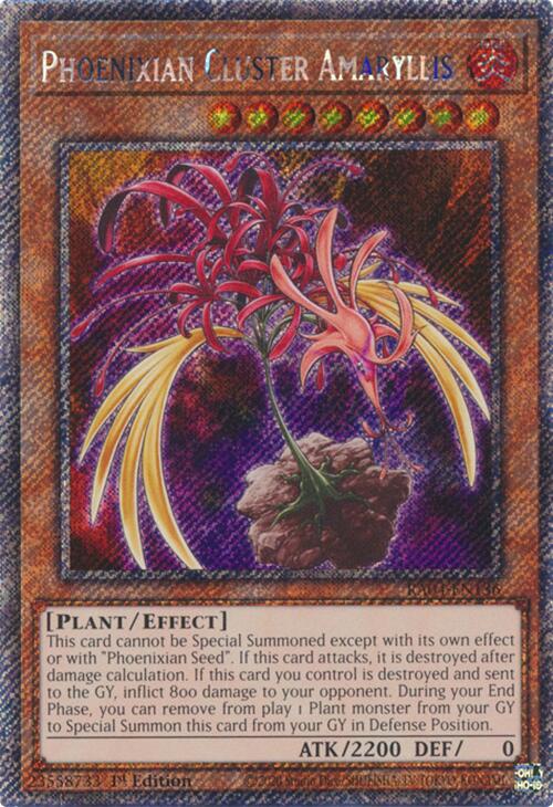 Phoenixian Cluster Amaryllis [RA04-EN136] Platinum Secret Rare | Gear Gaming Fayetteville