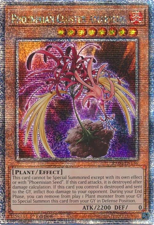 Phoenixian Cluster Amaryllis [RA04-EN136] Quarter Century Secret Rare | Gear Gaming Fayetteville