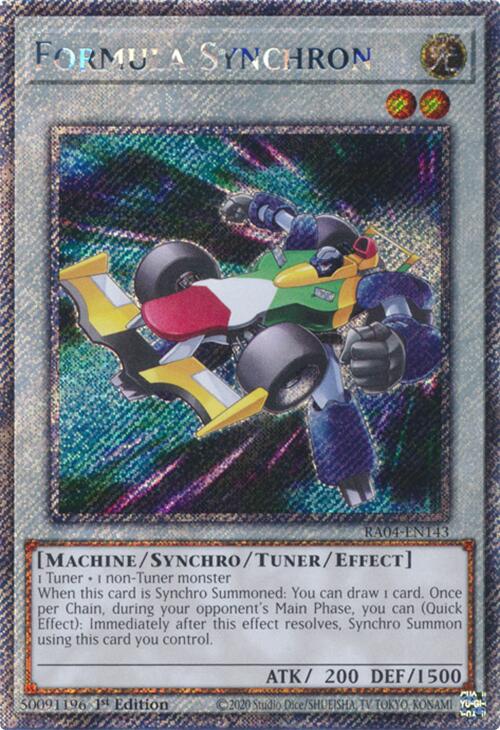 Formula Synchron [RA04-EN143] Platinum Secret Rare | Gear Gaming Fayetteville