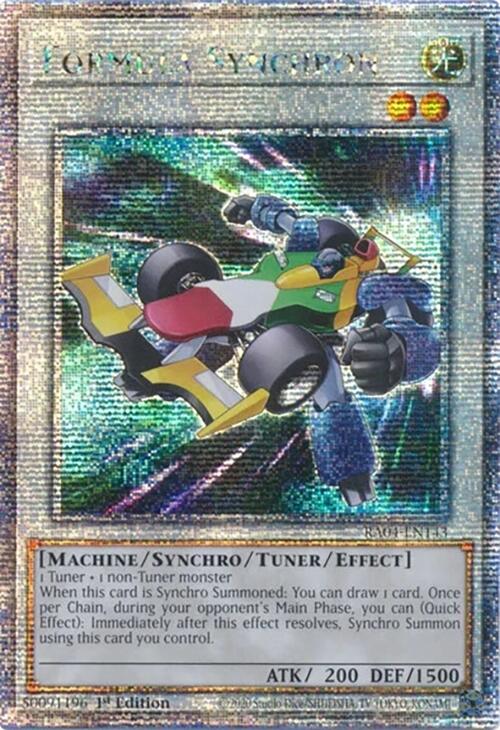 Formula Synchron [RA04-EN143] Quarter Century Secret Rare | Gear Gaming Fayetteville