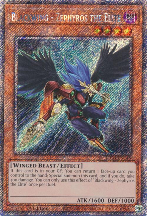 Blackwing - Zephyros the Elite [RA04-EN145] Platinum Secret Rare | Gear Gaming Fayetteville