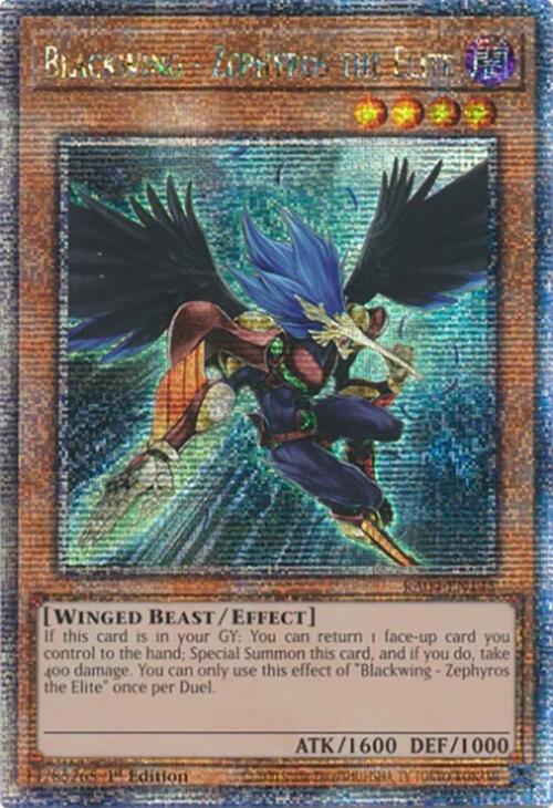 Blackwing - Zephyros the Elite [RA04-EN145] Quarter Century Secret Rare | Gear Gaming Fayetteville