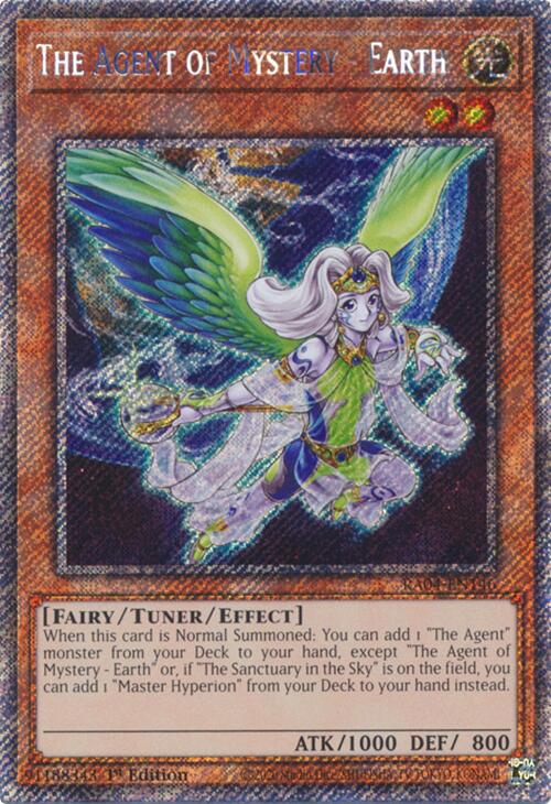 The Agent of Mystery - Earth [RA04-EN146] Platinum Secret Rare | Gear Gaming Fayetteville