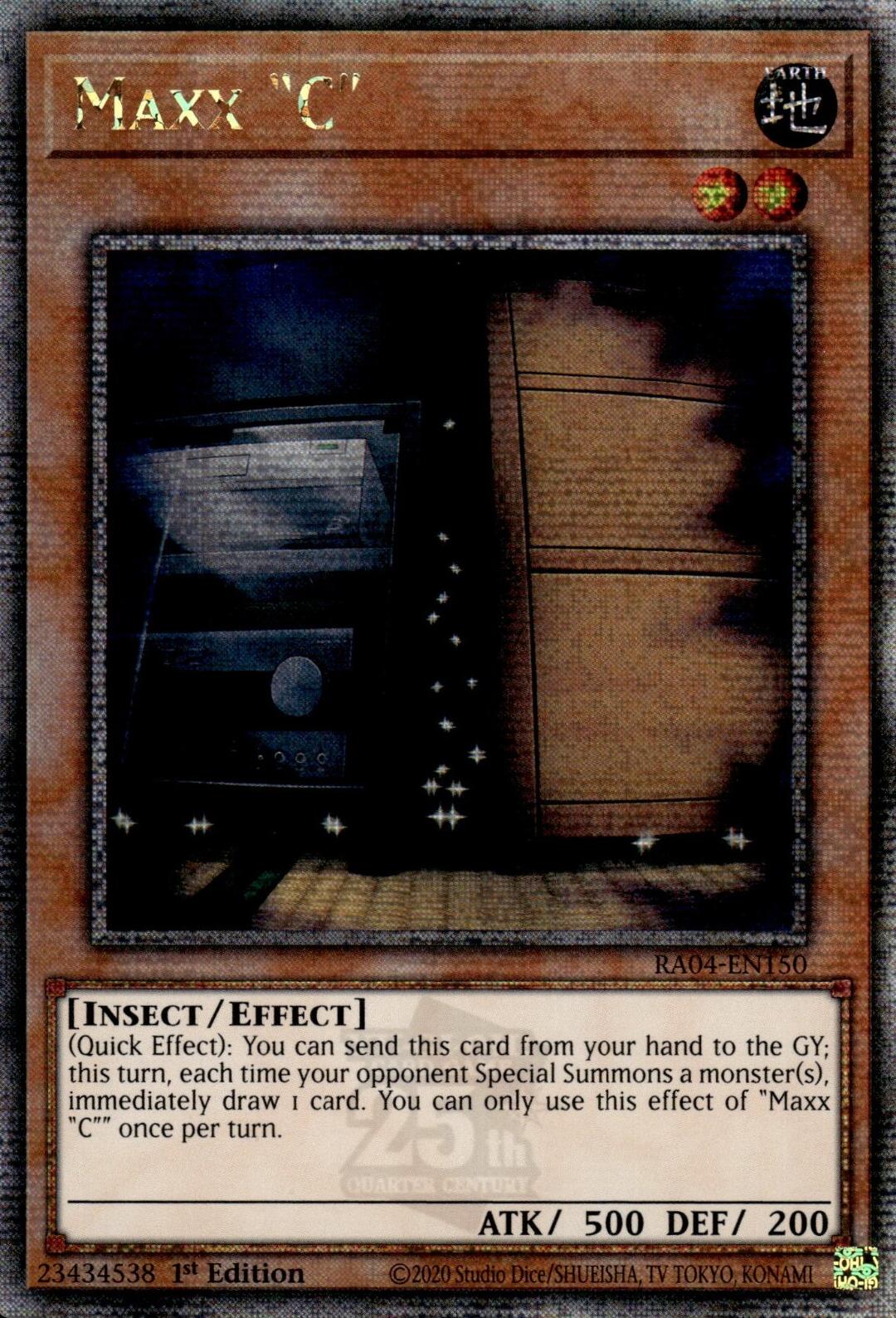 Maxx "C" [RA04-EN150] Quarter Century Secret Rare | Gear Gaming Fayetteville