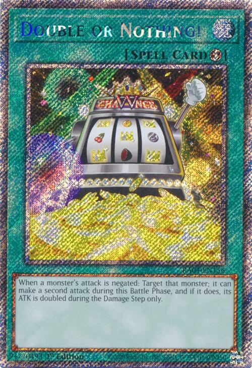 Double or Nothing! [RA04-EN156] Platinum Secret Rare | Gear Gaming Fayetteville