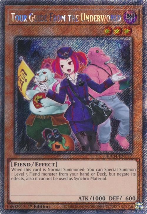 Tour Guide from the Underworld (Alternate Art) [RA04-EN157] Platinum Secret Rare | Gear Gaming Fayetteville