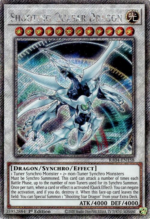 Shooting Quasar Dragon [RA04-EN158] Platinum Secret Rare | Gear Gaming Fayetteville