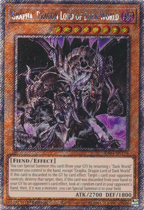 Grapha, Dragon Lord of Dark World [RA04-EN159] Platinum Secret Rare | Gear Gaming Fayetteville