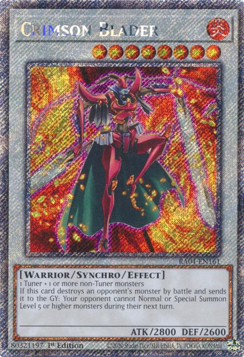 Crimson Blader [RA04-EN161] Platinum Secret Rare | Gear Gaming Fayetteville