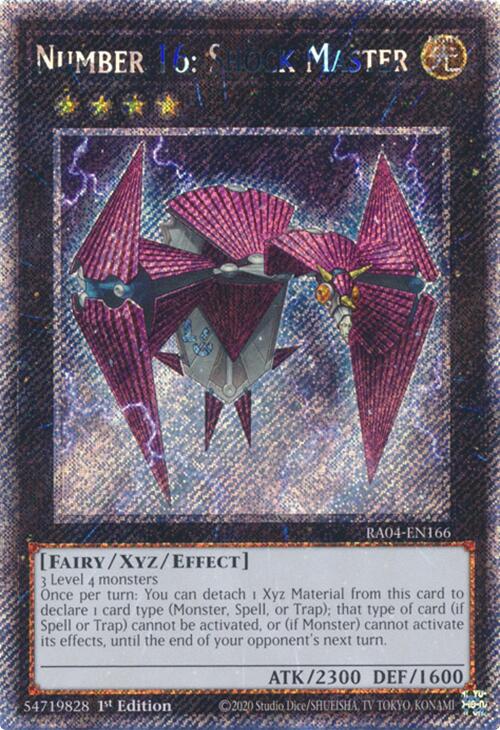 Number 16: Shock Master [RA04-EN166] Platinum Secret Rare | Gear Gaming Fayetteville