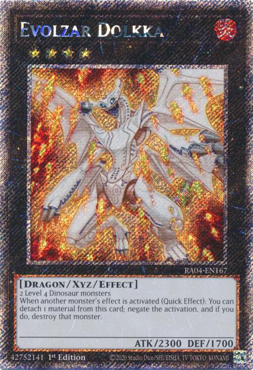 Evolzar Dolkka [RA04-EN167] Platinum Secret Rare | Gear Gaming Fayetteville