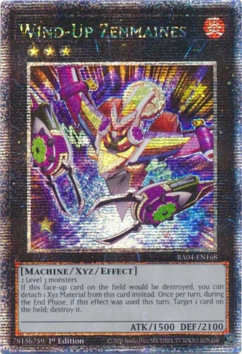 Wind-Up Zenmaines [RA04-EN168] Quarter Century Secret Rare | Gear Gaming Fayetteville