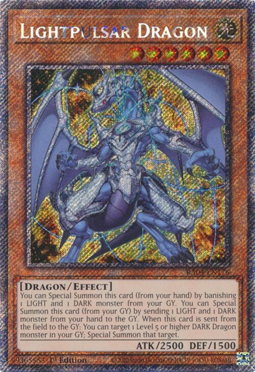 Lightpulsar Dragon [RA04-EN176] Platinum Secret Rare | Gear Gaming Fayetteville