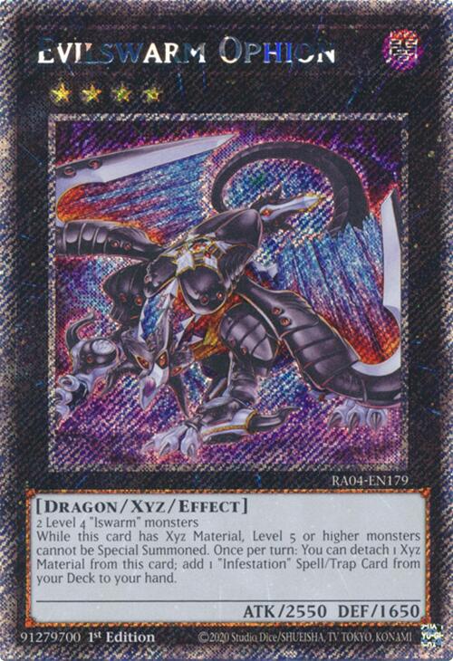 Evilswarm Ophion [RA04-EN179] Platinum Secret Rare | Gear Gaming Fayetteville