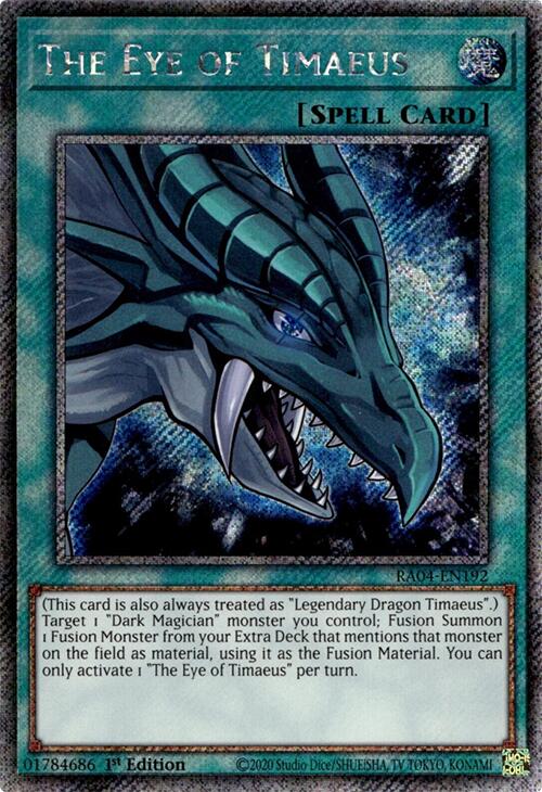 The Eye of Timaeus [RA04-EN192] Platinum Secret Rare | Gear Gaming Fayetteville