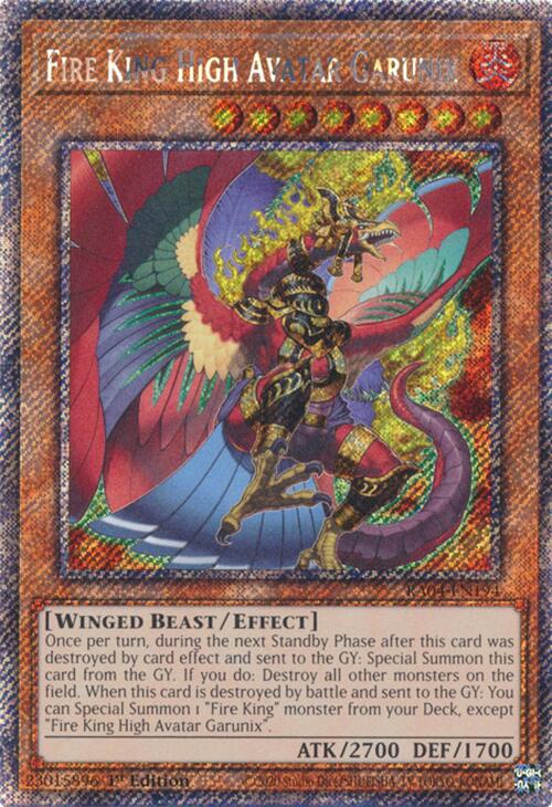 Fire King High Avatar Garunix [RA04-EN194] Platinum Secret Rare | Gear Gaming Fayetteville