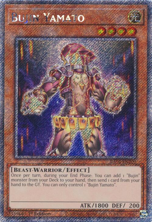 Bujin Yamato [RA04-EN209] Platinum Secret Rare | Gear Gaming Fayetteville
