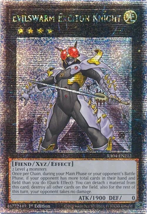 Evilswarm Exciton Knight [RA04-EN212] Quarter Century Secret Rare | Gear Gaming Fayetteville
