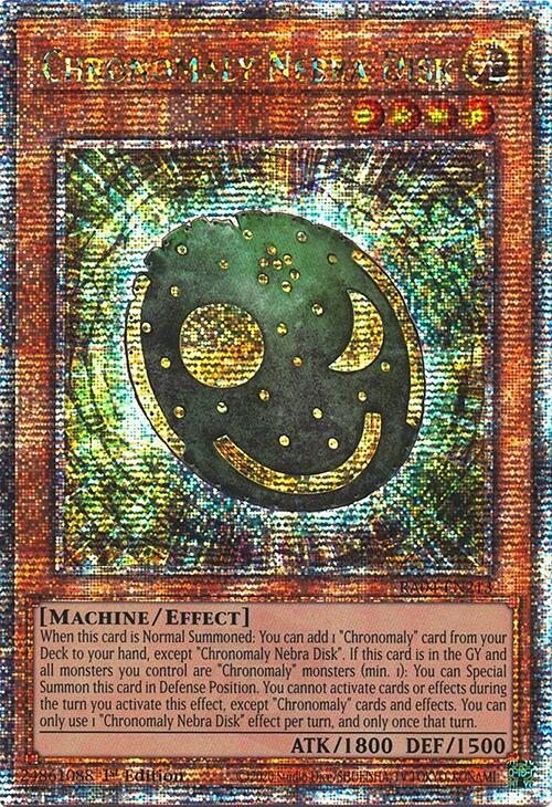 Chronomaly Nebra Disk [RA04-EN213] Quarter Century Secret Rare | Gear Gaming Fayetteville
