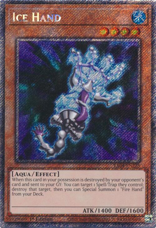 Ice Hand [RA04-EN225] Platinum Secret Rare | Gear Gaming Fayetteville