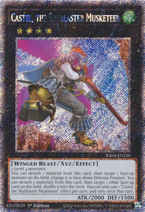 Castel, the Skyblaster Musketeer [RA04-EN230] Platinum Secret Rare | Gear Gaming Fayetteville
