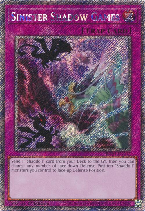 Sinister Shadow Games [RA04-EN232] Platinum Secret Rare | Gear Gaming Fayetteville