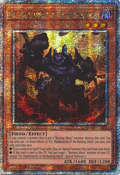 Cir, Malebranche of the Burning Abyss [RA04-EN235] Quarter Century Secret Rare | Gear Gaming Fayetteville