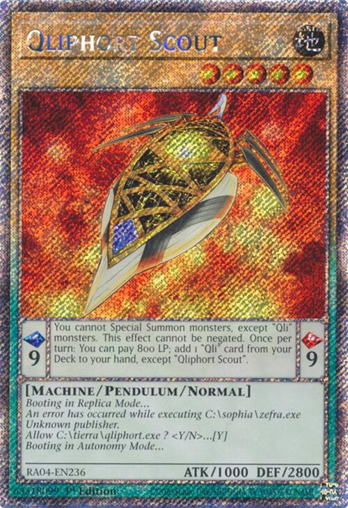 Qliphort Scout [RA04-EN236] Platinum Secret Rare | Gear Gaming Fayetteville
