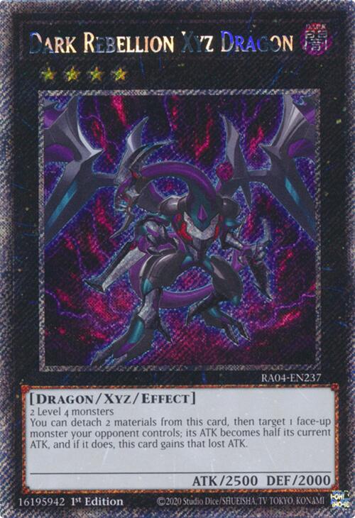 Dark Rebellion Xyz Dragon [RA04-EN237] Platinum Secret Rare | Gear Gaming Fayetteville