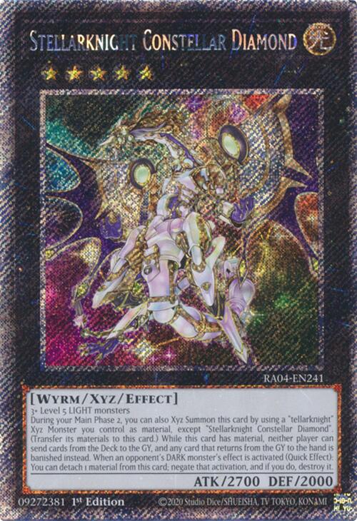 Stellarknight Constellar Diamond [RA04-EN241] Platinum Secret Rare | Gear Gaming Fayetteville