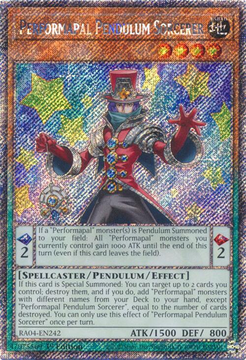 Performapal Pendulum Sorcerer [RA04-EN242] Platinum Secret Rare | Gear Gaming Fayetteville