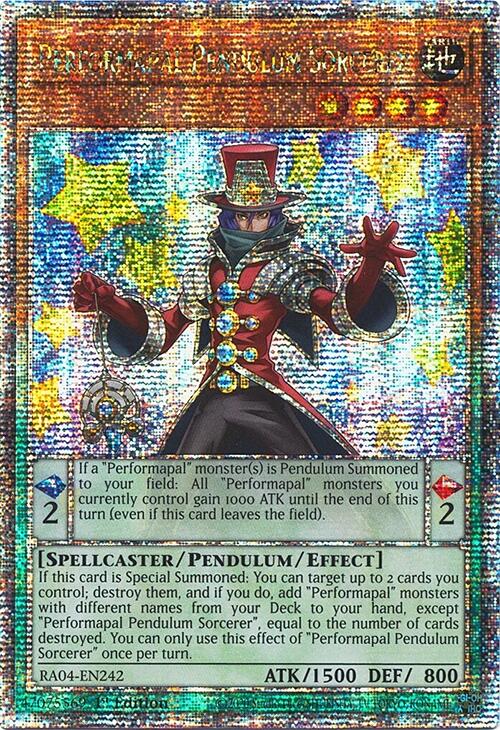 Performapal Pendulum Sorcerer [RA04-EN242] Quarter Century Secret Rare | Gear Gaming Fayetteville