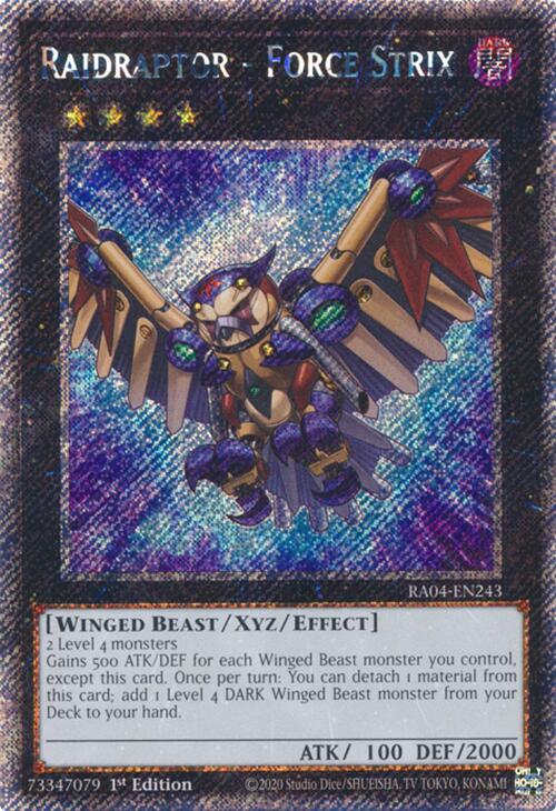Raidraptor - Force Strix [RA04-EN243] Platinum Secret Rare | Gear Gaming Fayetteville